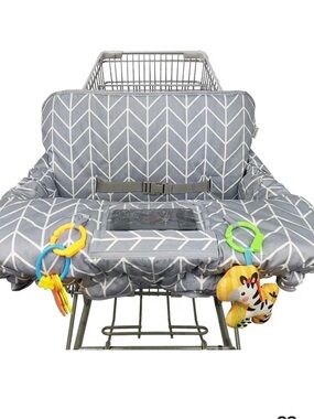 Gray Chevron Shopping Cart Cover